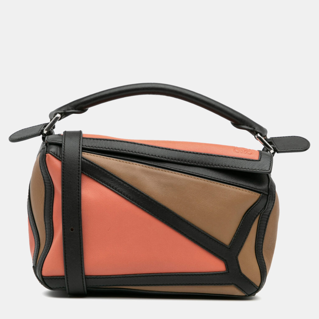 Loewe Brown Small Calfskin Graphic Puzzle Satchel Loewe Brown Small Calfskin Graphic Puzzle Satchel