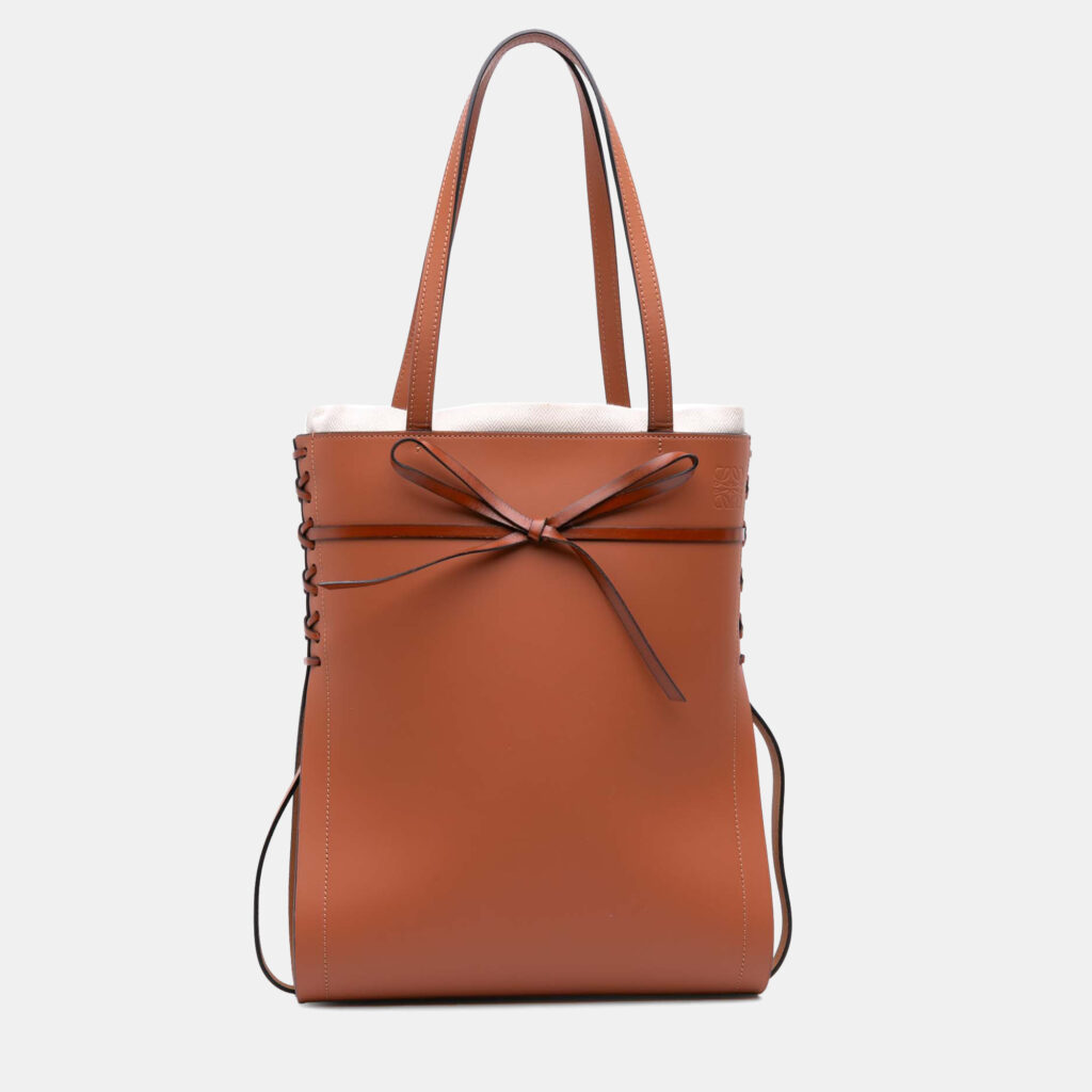 Loewe Brown Leather Ikebana Tote Loewe Brown Leather Ikebana Tote