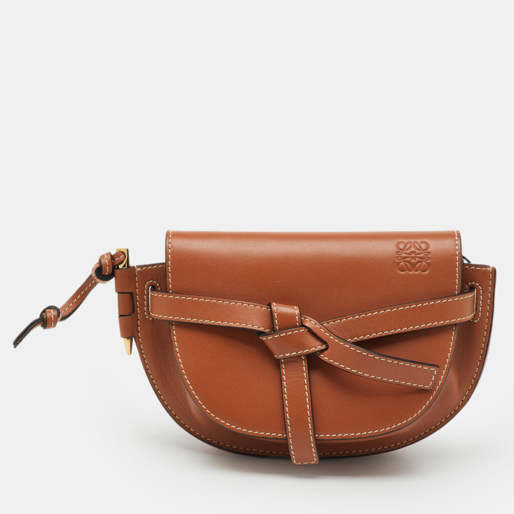 Loewe Brown Leather Mini Gate Dual Bag Loewe Brown Leather Mini Gate Dual Bag