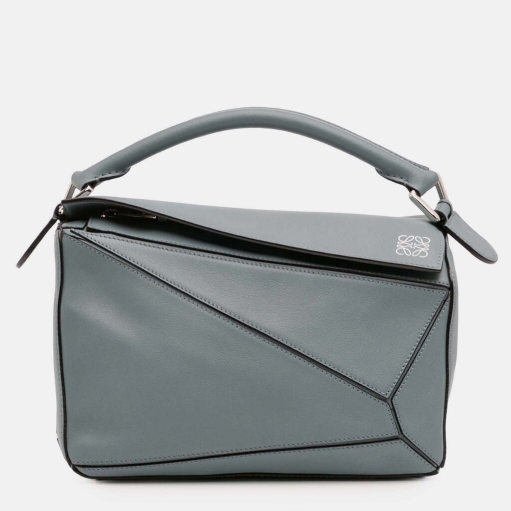 Loewe Blue Small Calfskin Puzzle Satchel Loewe Blue Small Calfskin Puzzle Satchel