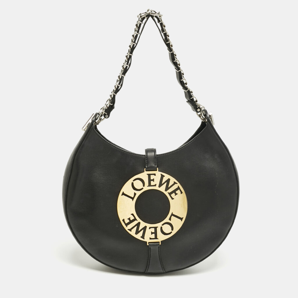 Loewe Black Leather Joyce Hobo Loewe Black Leather Joyce Hobo