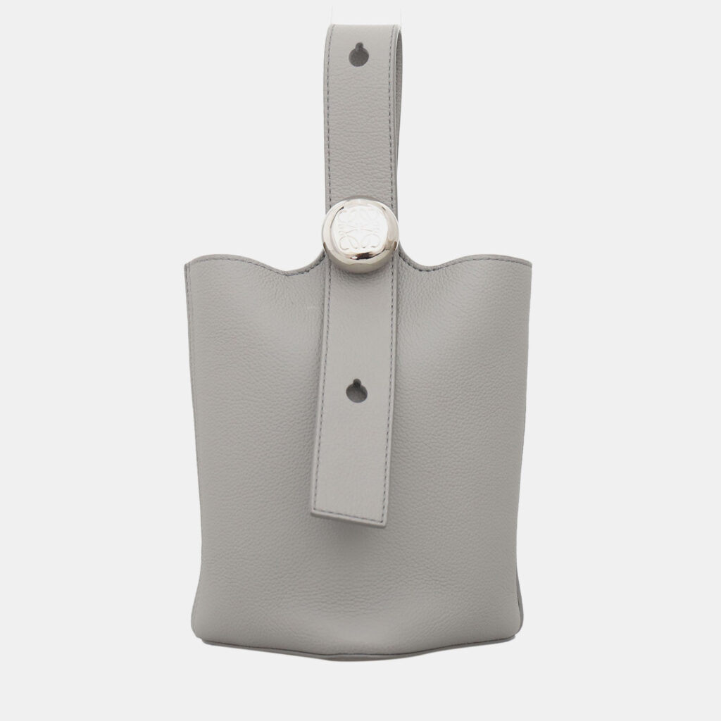 Mini Pebble Leather Bucket Crossbody Bag