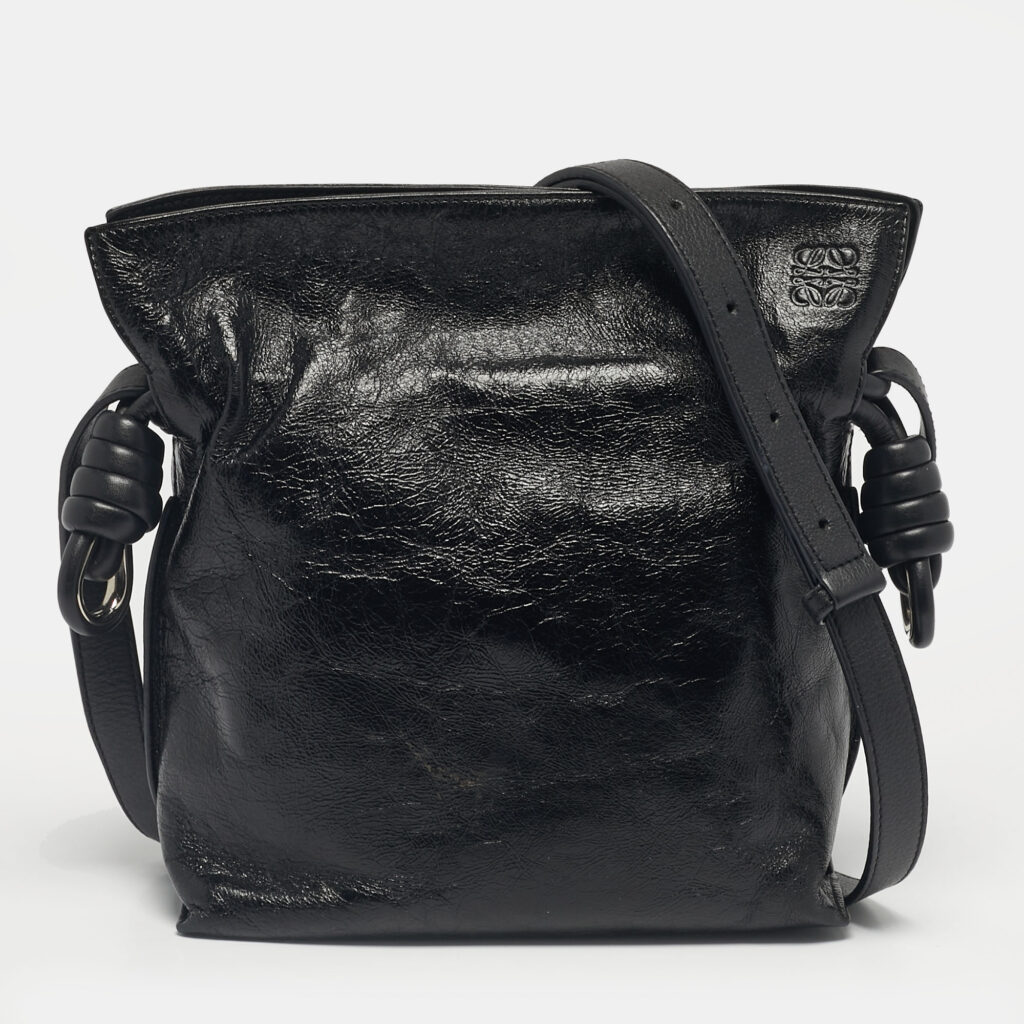 Loewe Black Leather Flamenco Shoulder Bag Loewe Black Leather Flamenco Shoulder Bag