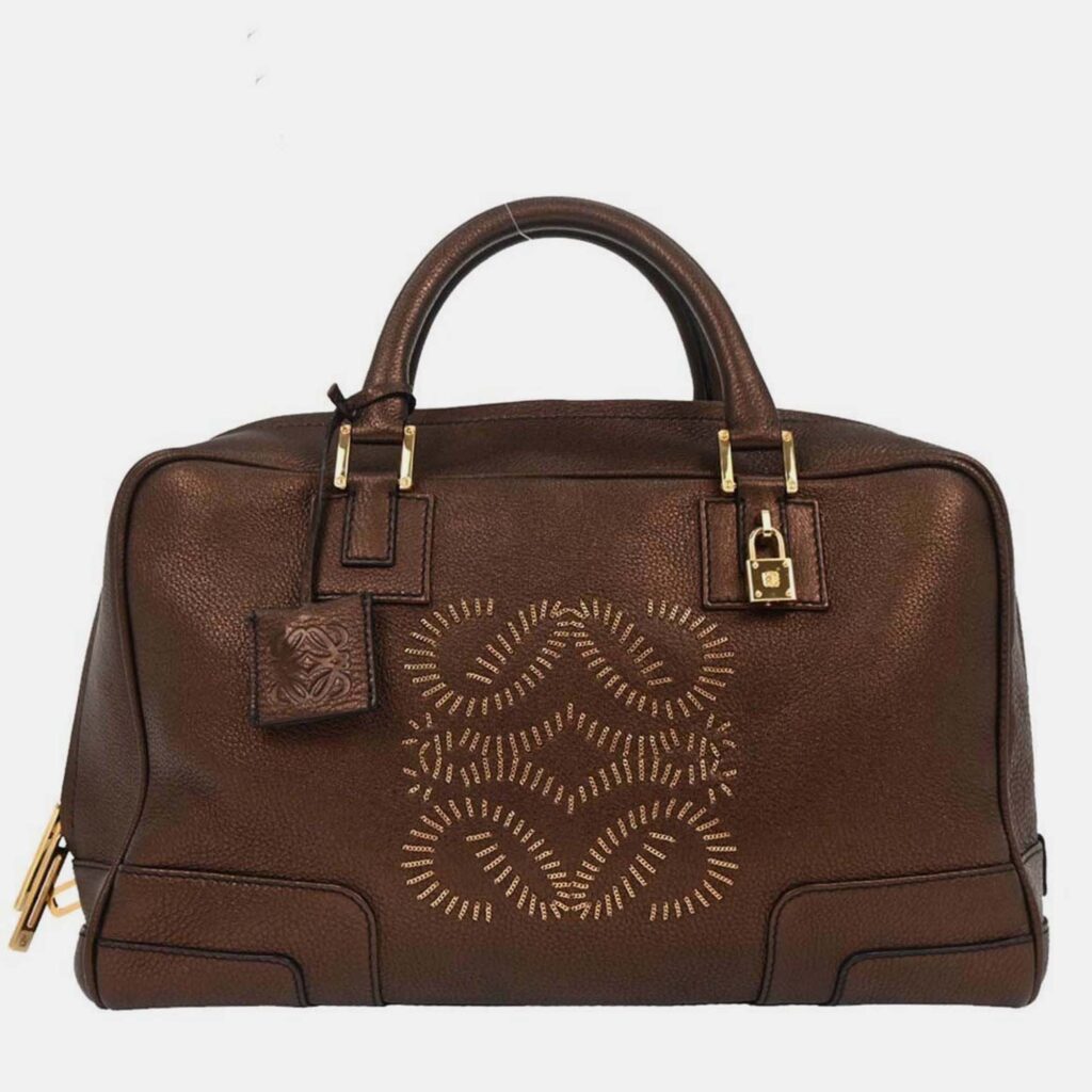 Loewe Bronze Leather Amazona 36 Handbag Loewe Bronze Leather Amazona 36 Handbag