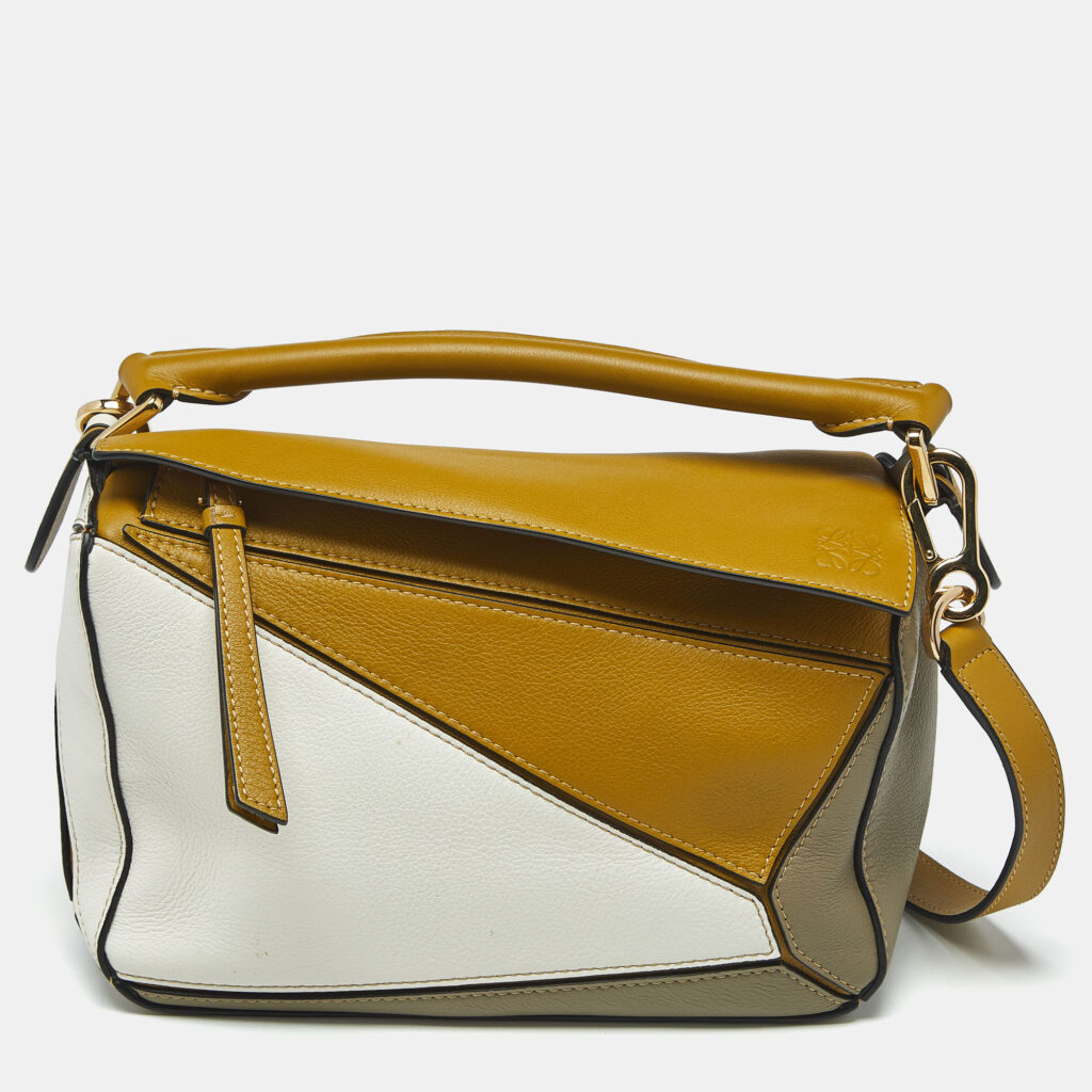 Loewe Tri Color Leather Small Puzzle Top Handle Bag Loewe Tri Color Leather Small Puzzle Top Handle Bag