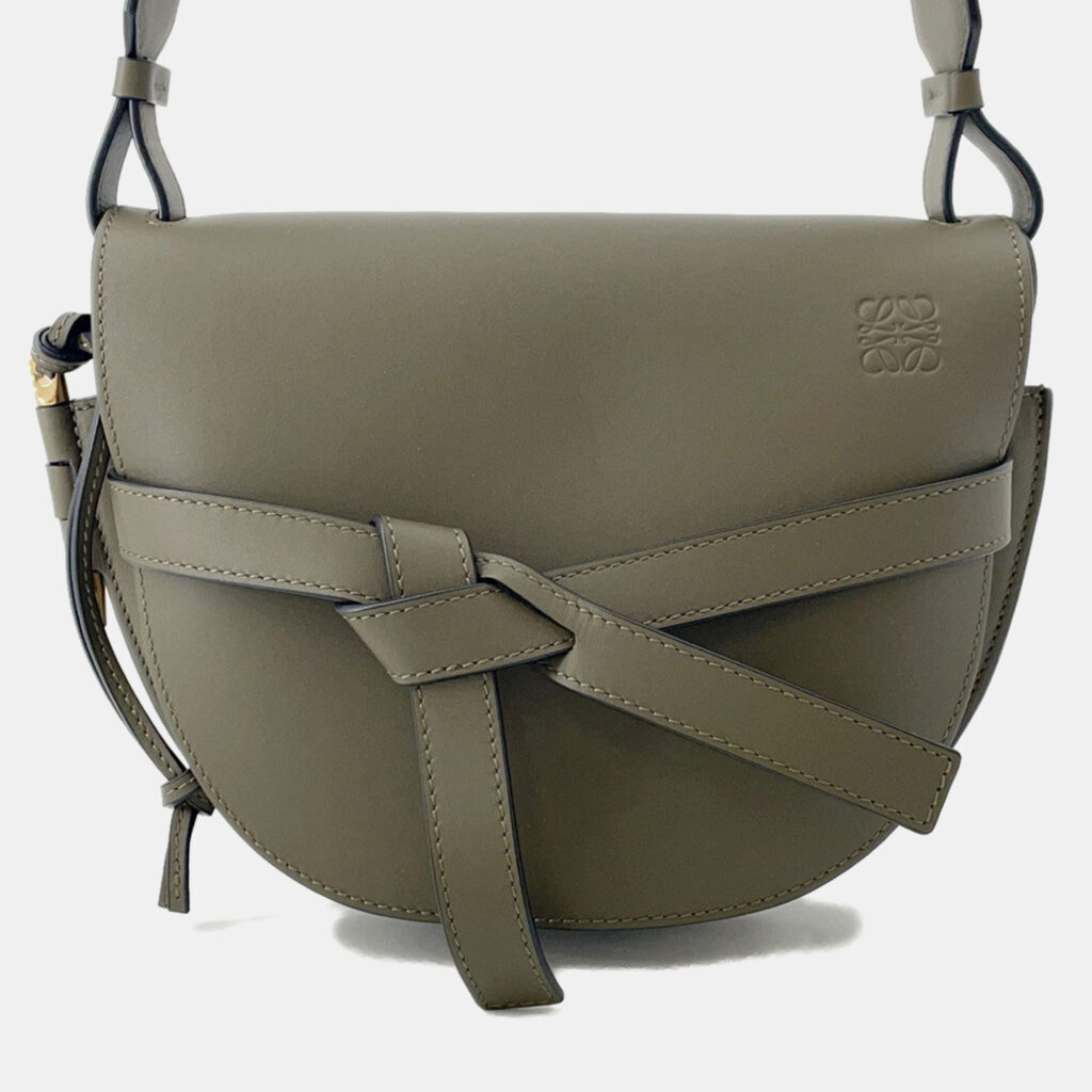 Loewe Gate Dual Shoulder Bag Olive Green Calf Leather Size Small Loewe Gate Dual Shoulder Bag Olive Green Calf Leather Size Small