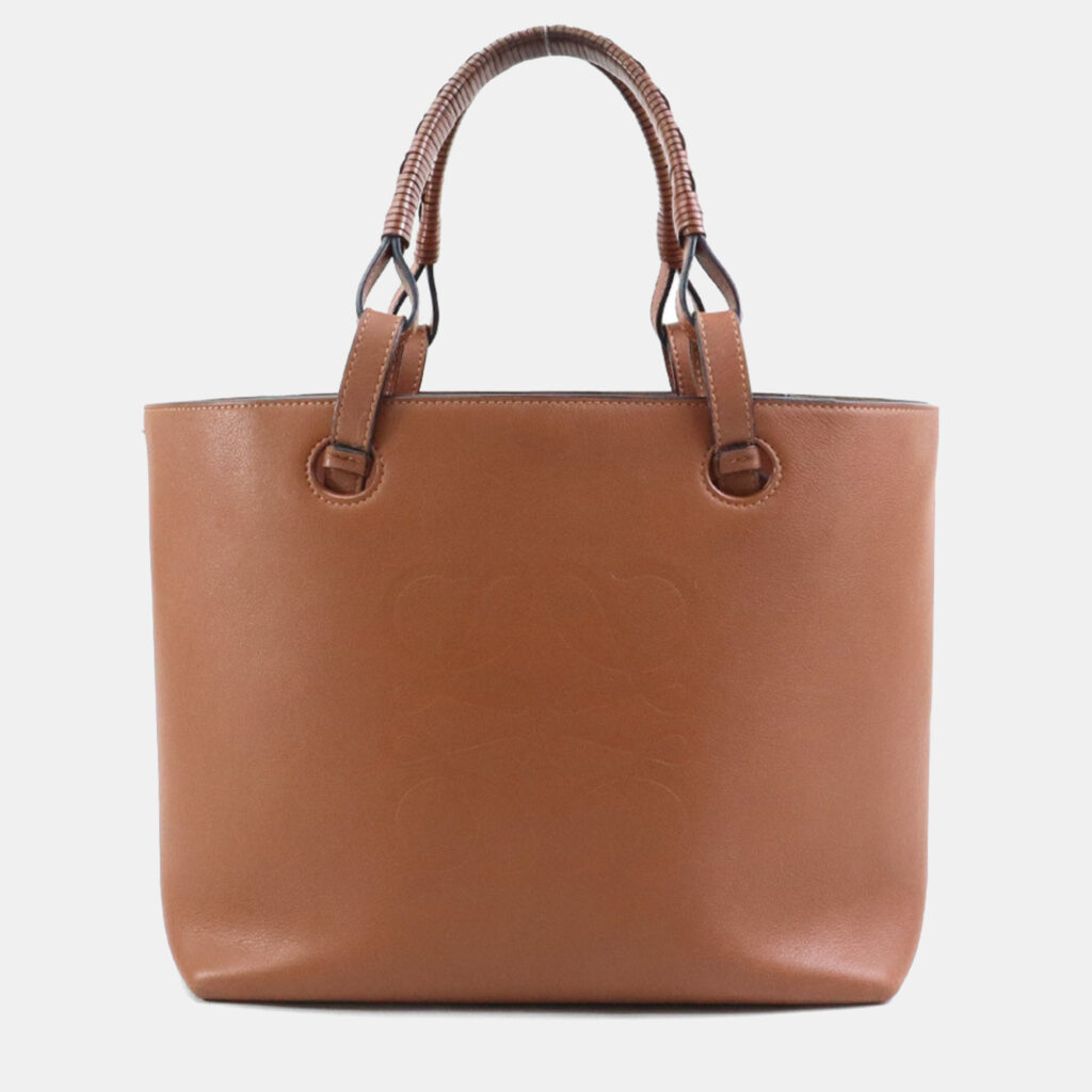 Loewe Handbag Shoulder Bag Anagram Leather Brown Loewe Handbag Shoulder Bag Anagram Leather Brown