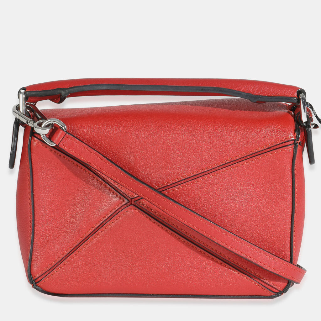 Loewe Scarlet Calfskin Mini Puzzle Bag Loewe Scarlet Calfskin Mini Puzzle Bag