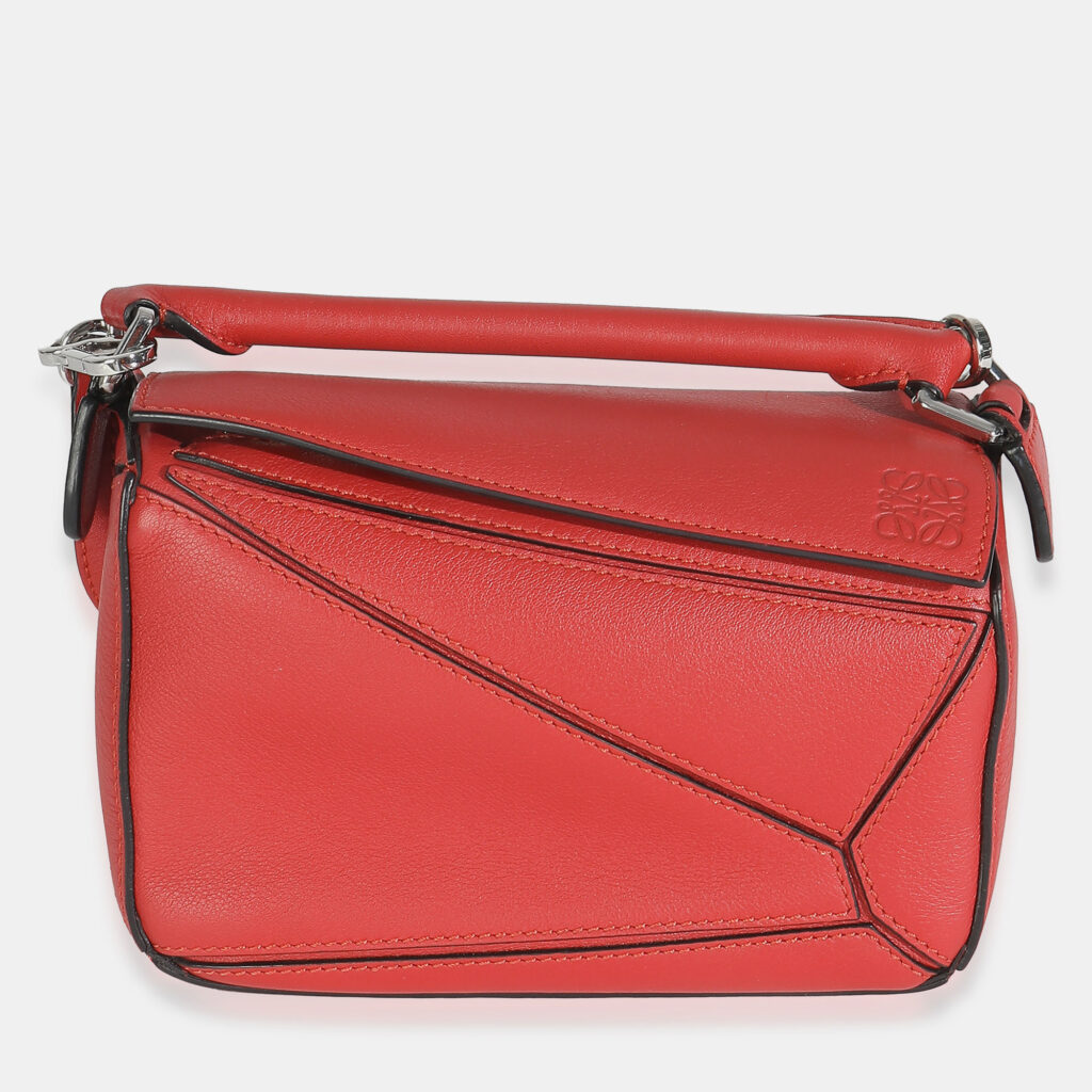 Loewe Scarlet Calfskin Mini Puzzle Bag Loewe Scarlet Calfskin Mini Puzzle Bag