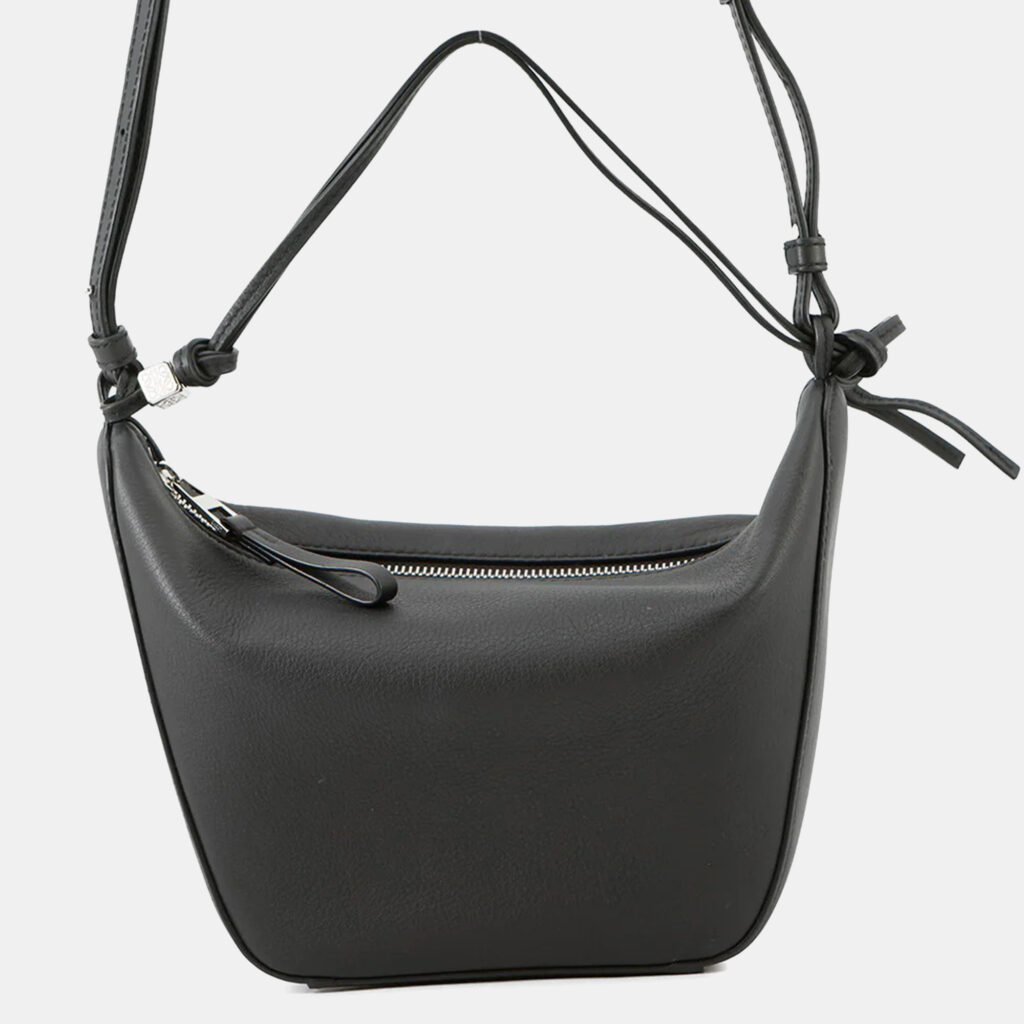 Loewe Hammock Hobo Bag 2Way Shoulder Black Leather Size Mini Loewe Hammock Hobo Bag 2Way Shoulder Black Leather Size Mini