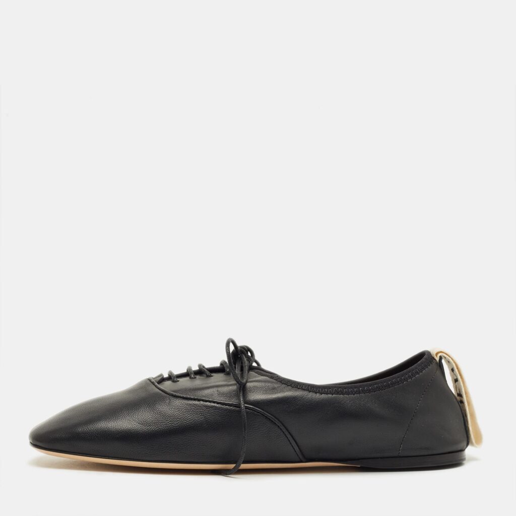Loewe Black Leather Anagram Lace Up Sneakers Size 36 Loewe Black Leather Anagram Lace Up Sneakers Size 36