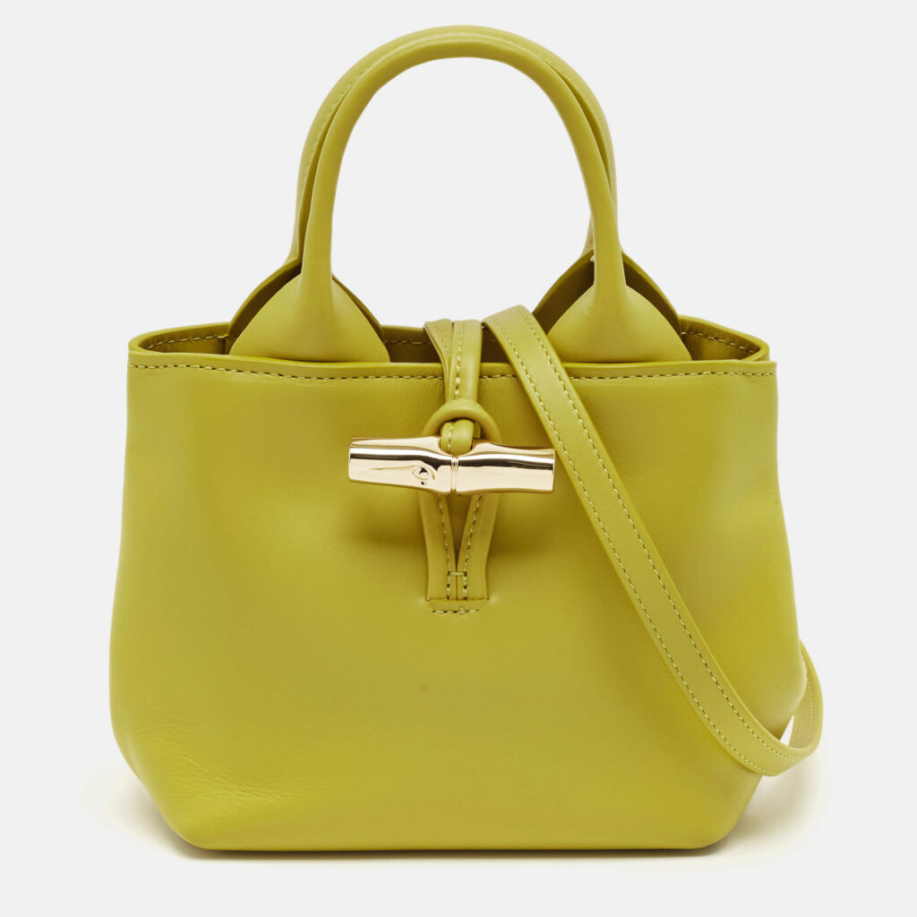 Longchamp Green Leather XS Le Roseau Tote Longchamp Green Leather XS Le Roseau Tote