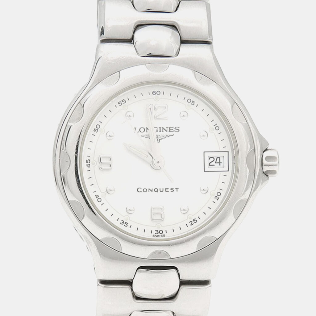 Longines Conquest Quartz Silver Stainless Steel Women's Wristwatch 25 mm Longines Conquest Quartz Silver Stainless Steel Women's Wristwatch 25 mm