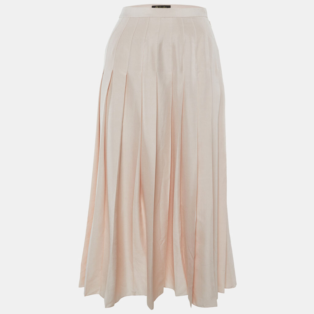 luxury-women-loro-piana-new-clothes-p1183277-006-1.jpg Loro Piana Pink Silk Pleated Midi Skirt S