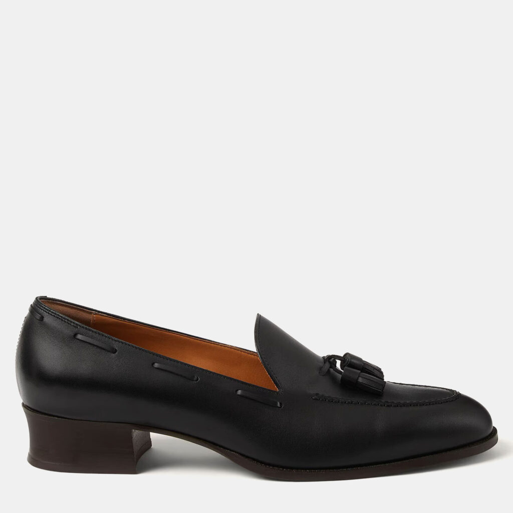 Loro Piana Serge Tassel 40 Black Calfskin Loafer Loro Piana Serge Tassel 40 Black Calfskin Loafer