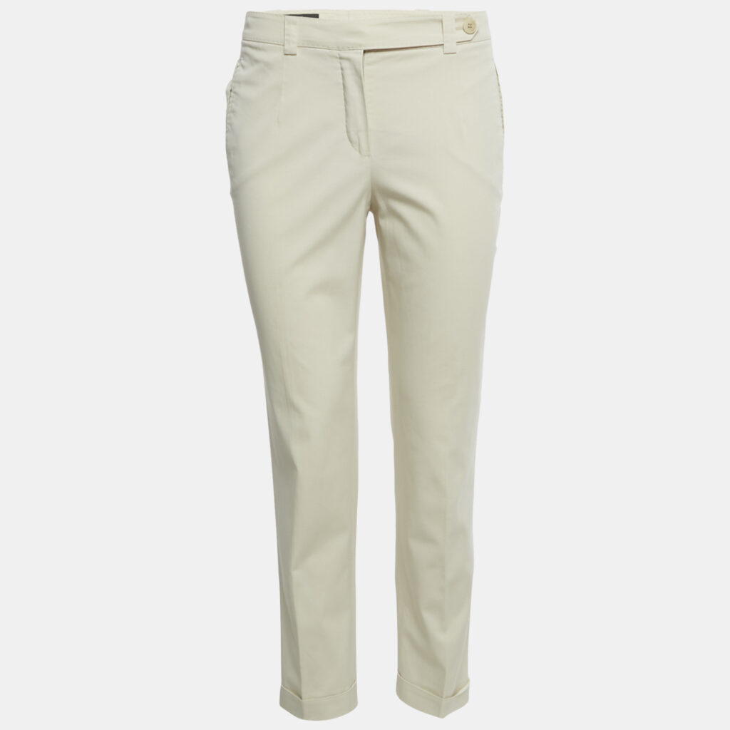 Loro Piana Beige Stretch Gabardine Formal Trousers S Loro Piana Beige Stretch Gabardine Formal Trousers S