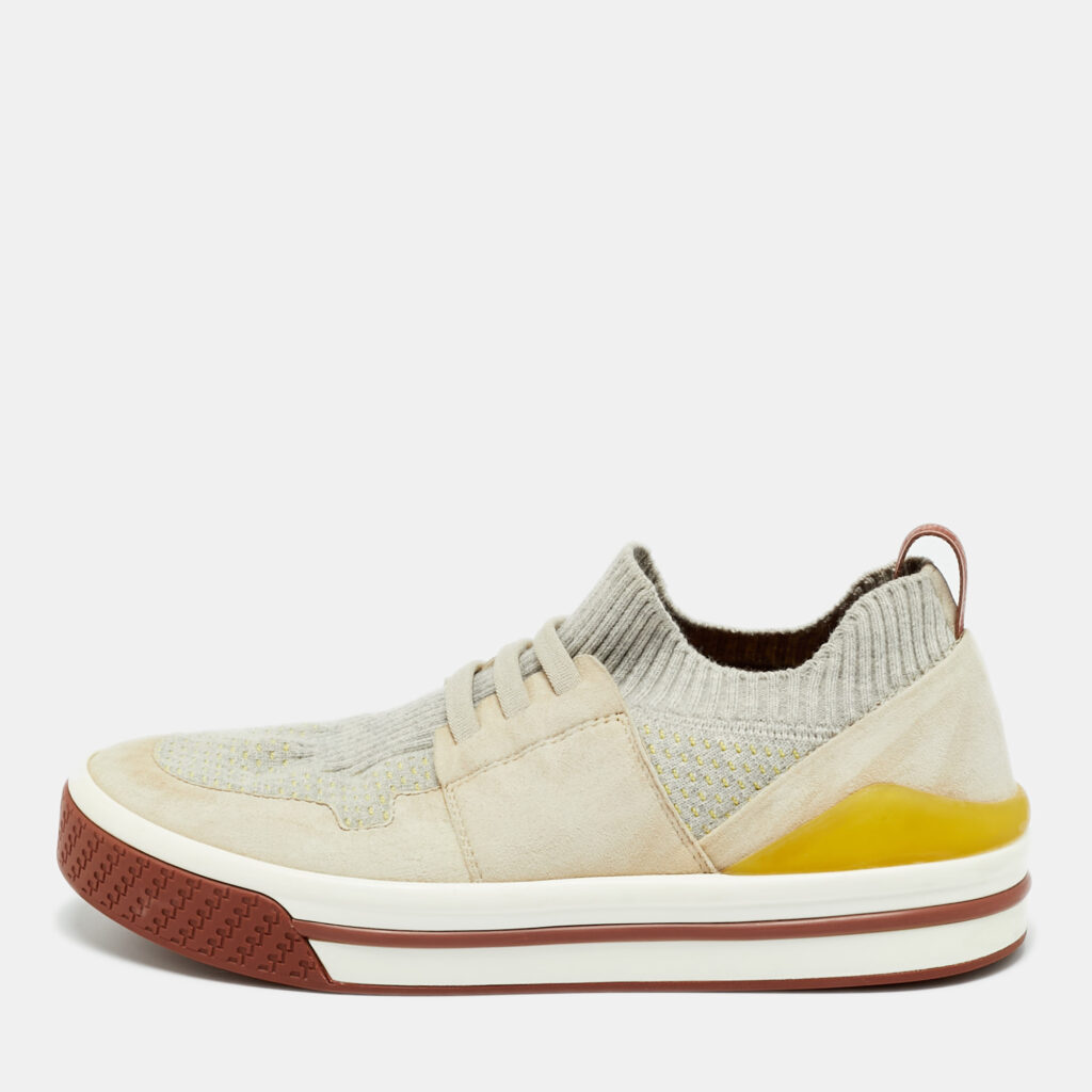 Loro Piana 360 LP Flexy Walk Size 36 Grey Fabric and Suede Low Top Sneakers Loro Piana 360 LP Flexy Walk Size 36 Grey Fabric and Suede Low Top Sneakers