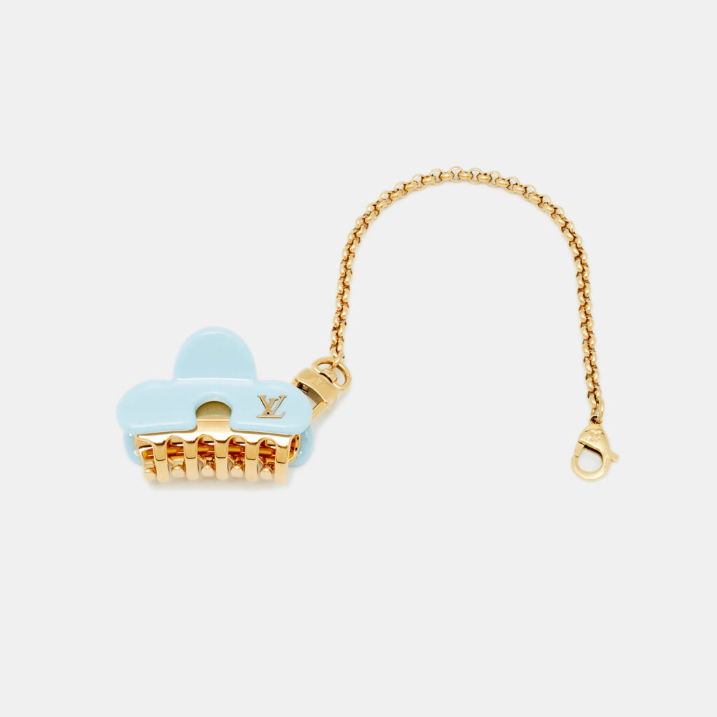 Louis Vuitton LV Hair Clip Bag Charm Blue Plexiglass Louis Vuitton LV Hair Clip Bag Charm Blue Plexiglass