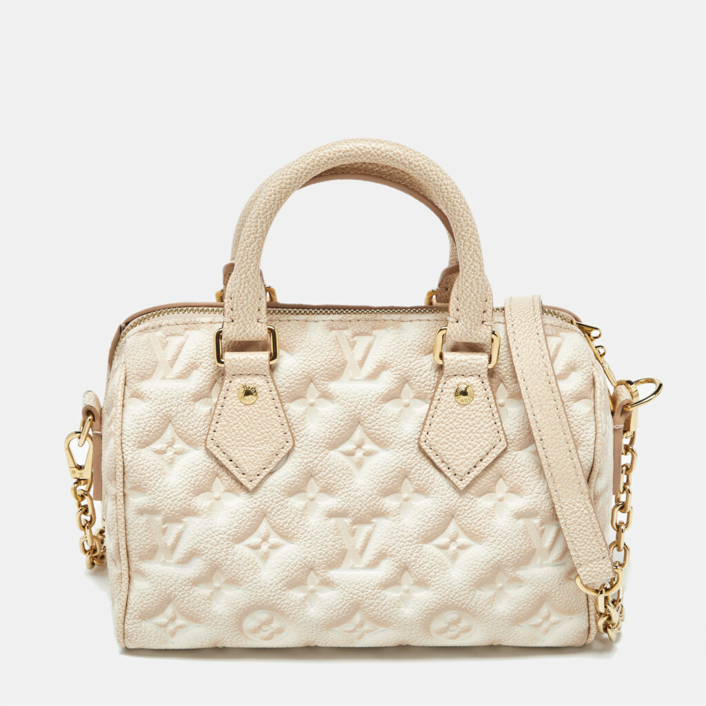Louis Vuitton Beige Clair Summer Stardust Monogram Empreinte Leather Speedy Bandouliere 20 Bag Louis Vuitton Beige Clair Summer Stardust Monogram Empreinte Leather Speedy Bandouliere 20 Bag