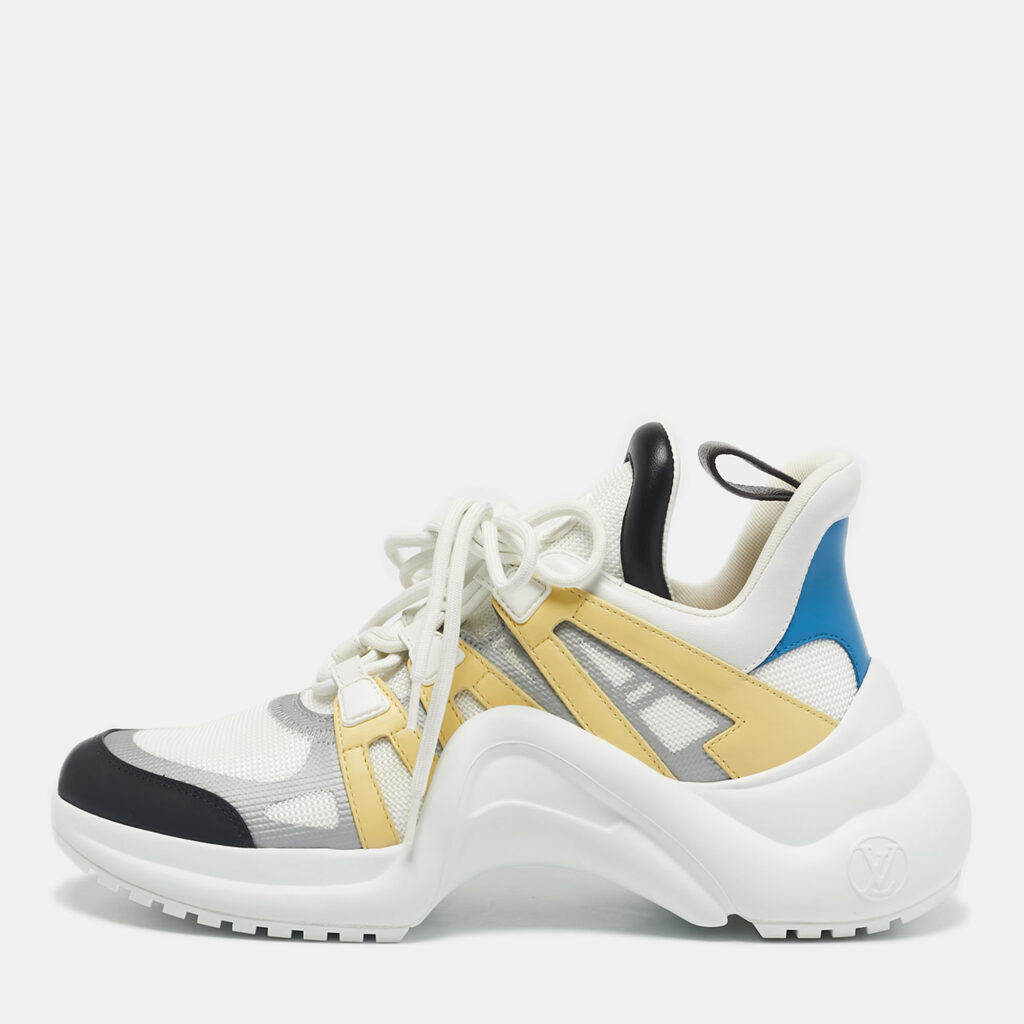 luxury-women-louis-vuitton-new-shoes-p1225358-001.jpg Louis Vuitton Multicolor Leather and Mesh LV Archlight Sneakers Size 39.5