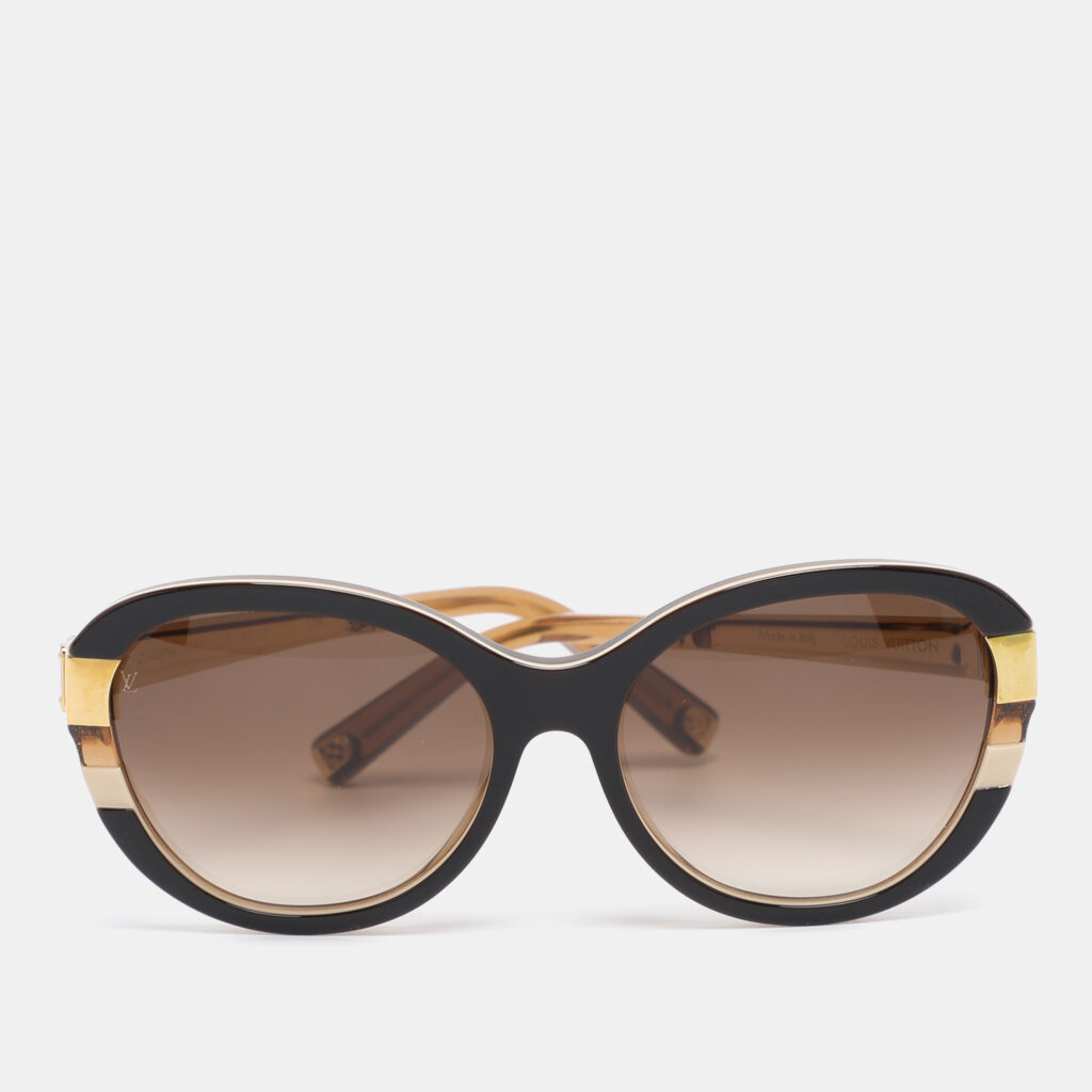 Louis Vuitton Gold Tone/ Brown Gradient Z0487W Petit Soupcon Cat Eye Sunglasses Louis Vuitton Gold Tone/ Brown Gradient Z0487W Petit Soupcon Cat Eye Sunglasses