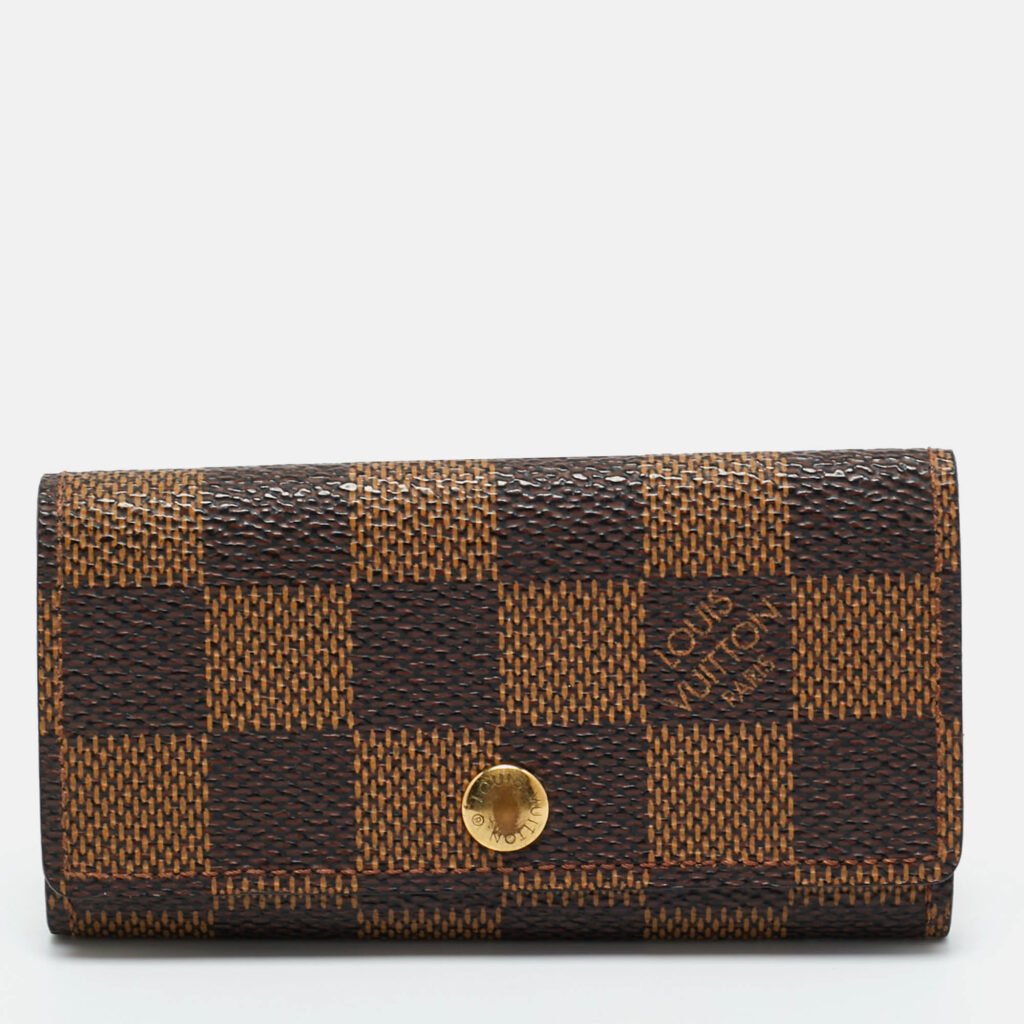 Louis Vuitton Damier Ebene Canvas 4 Key Holder Louis Vuitton Damier Ebene Canvas 4 Key Holder