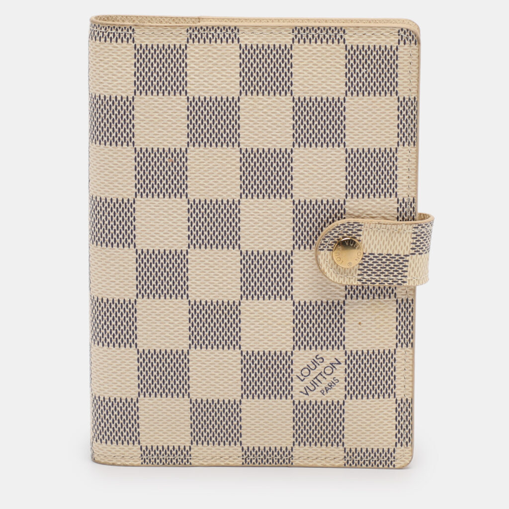 Louis Vuitton Damier Azur Canvas Customizable Small Ring Agenda Cover Louis Vuitton Damier Azur Canvas Customizable Small Ring Agenda Cover