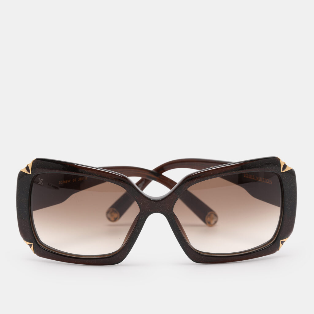 Louis Vuitton Dark Brown Z0366W Hortensia Square Sunglasses Louis Vuitton Dark Brown Z0366W Hortensia Square Sunglasses
