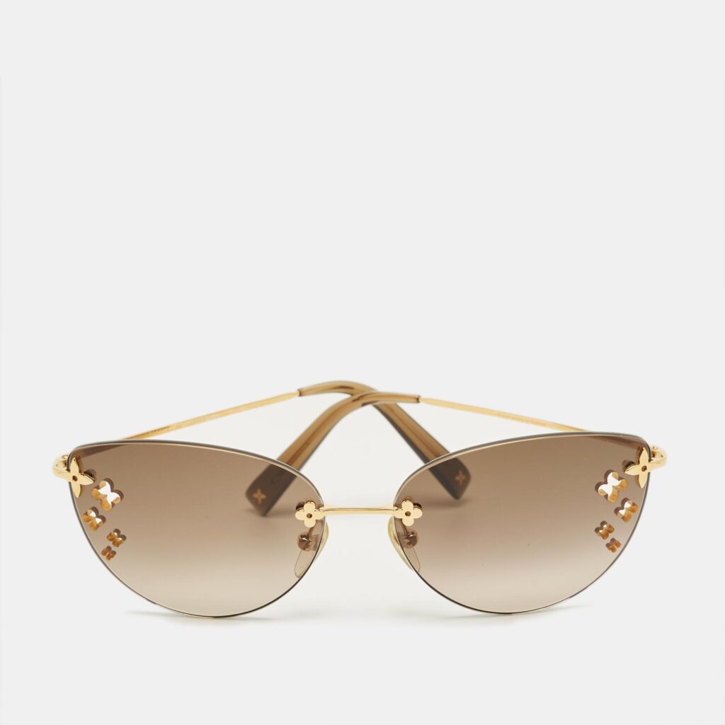 Louis Vuitton Brown Gradient Z0051U Desmayo Rimless Cat Eye Sunglasses Louis Vuitton Brown Gradient Z0051U Desmayo Rimless Cat Eye Sunglasses