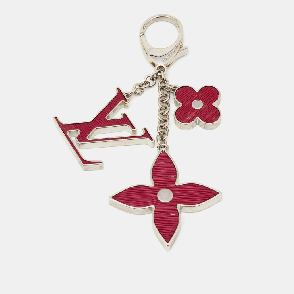 Louis Vuitton Fleur De Epi Resin Silver Tone Bag Charm Louis Vuitton Fleur De Epi Resin Silver Tone Bag Charm