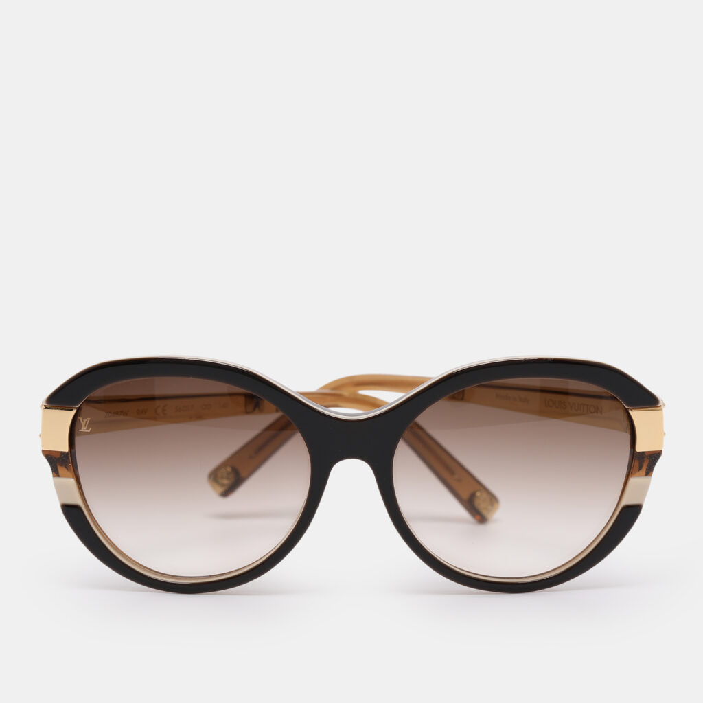 Louis Vuitton Gold Tone/ Brown Gradient Z0487W Petit Soupcon Cat Eye Sunglasses