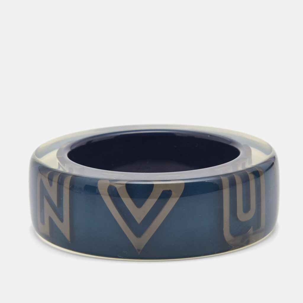 luxury-women-louis-vuitton-used-accessories-p800887-003.jpg Louis Vuitton Wanted Resin Gunmetal Tone Bangle Bracelet