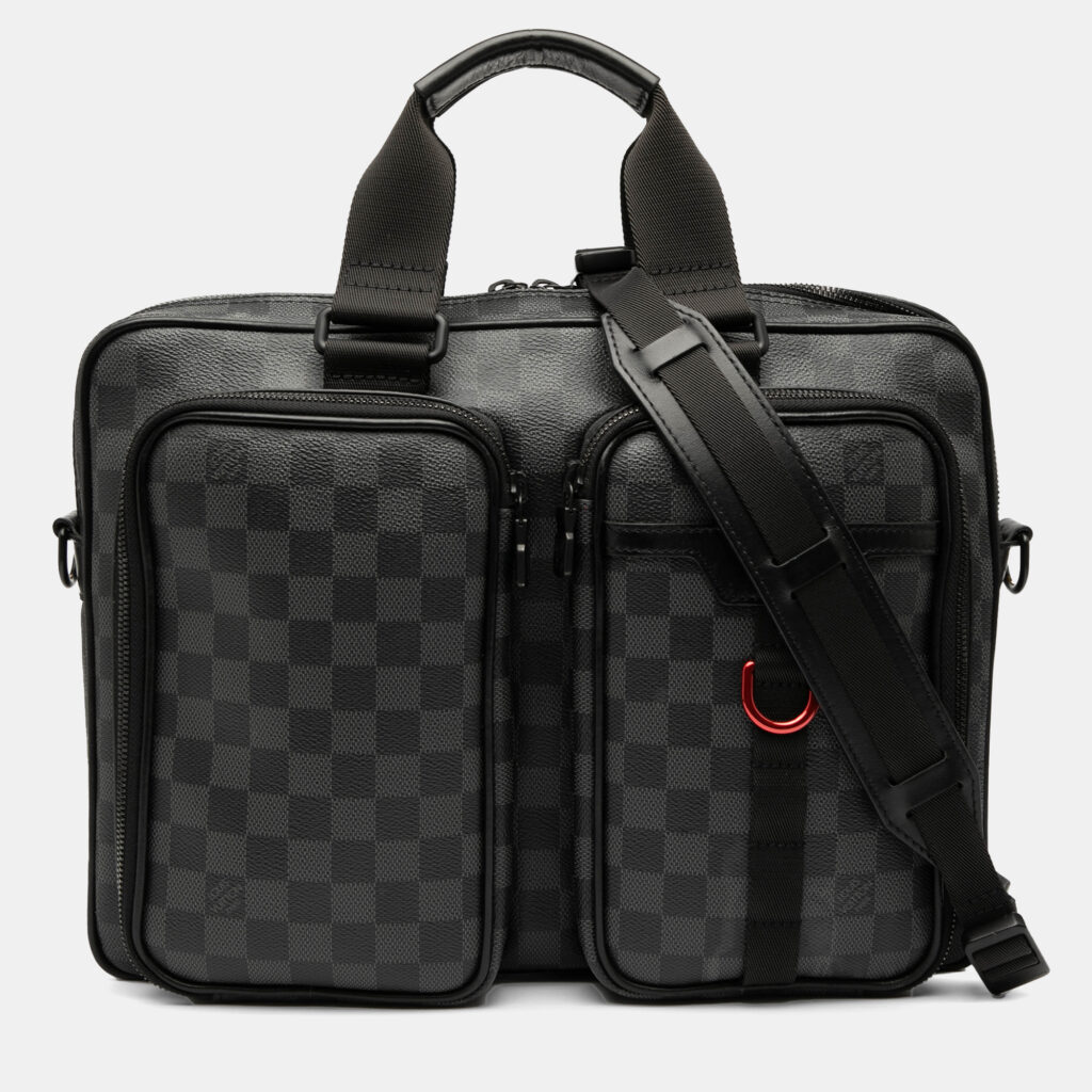 Louis Vuitton Damier Graphite Utility Grey Canvas Business Bag Louis Vuitton Damier Graphite Utility Grey Canvas Business Bag