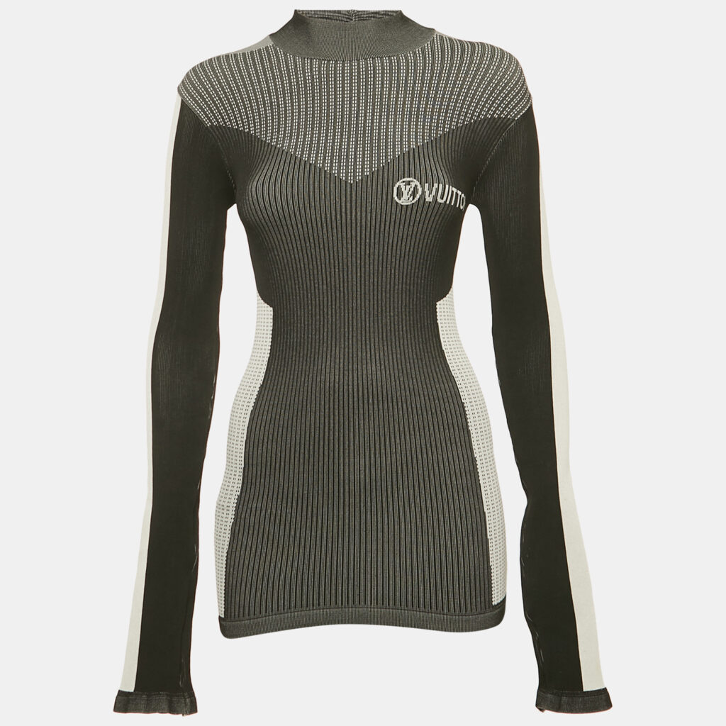 Louis Vuitton Black Rib Knit High Neck Pullover S Louis Vuitton Black Rib Knit High Neck Pullover S