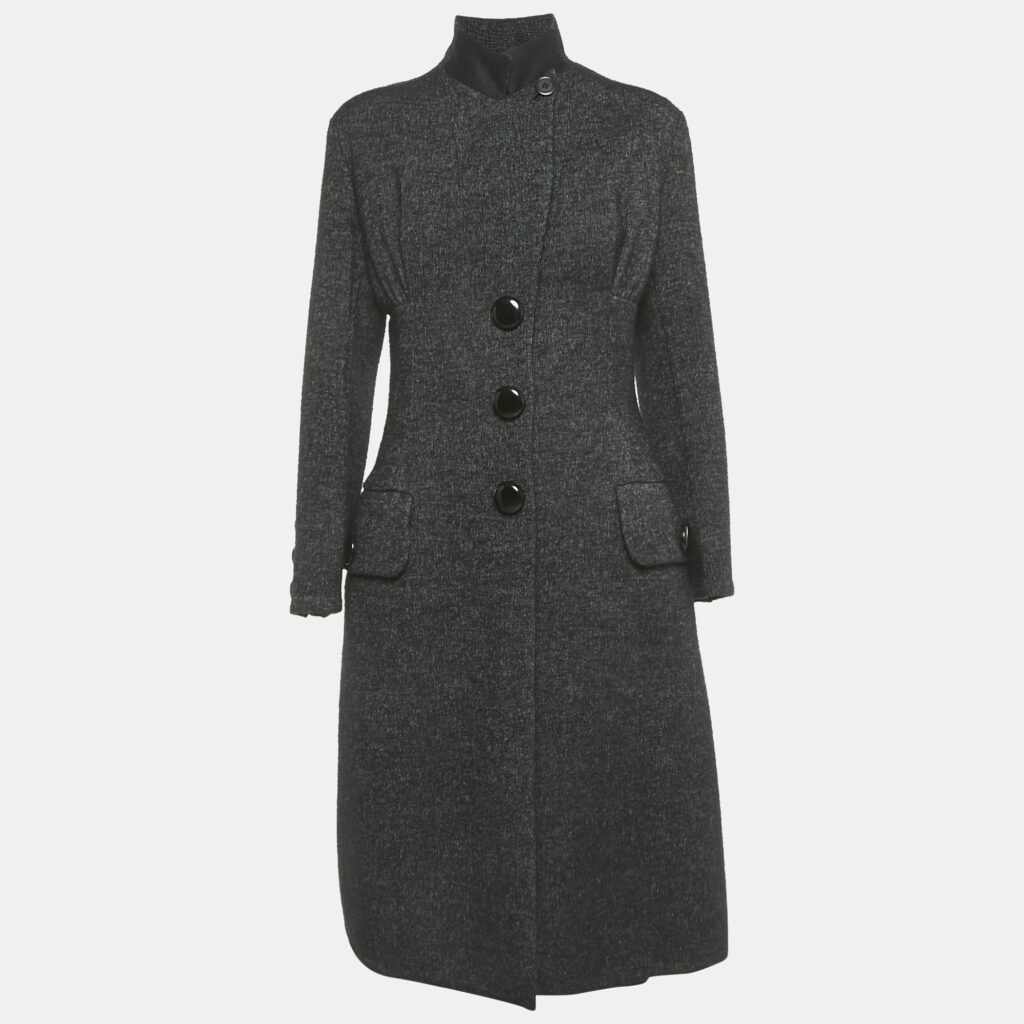 Louis Vuitton Black Wool Blend Gathered Waist Coat & Skirt Set M ( FR 38/ 40) Louis Vuitton Black Wool Blend Gathered Waist Coat & Skirt Set M ( FR 38/ 40)