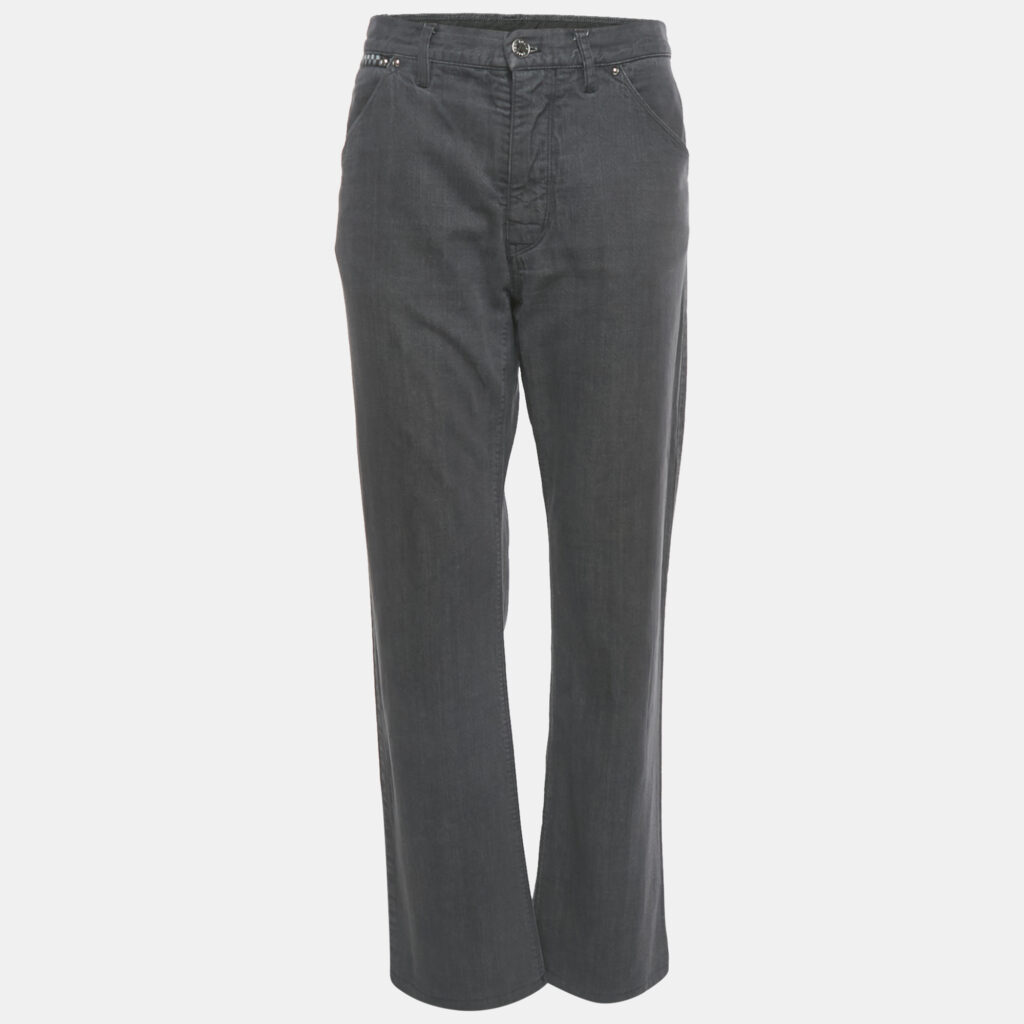 Louis Vuitton Grey Denim Straight Leg Jeans L/Waist 32"