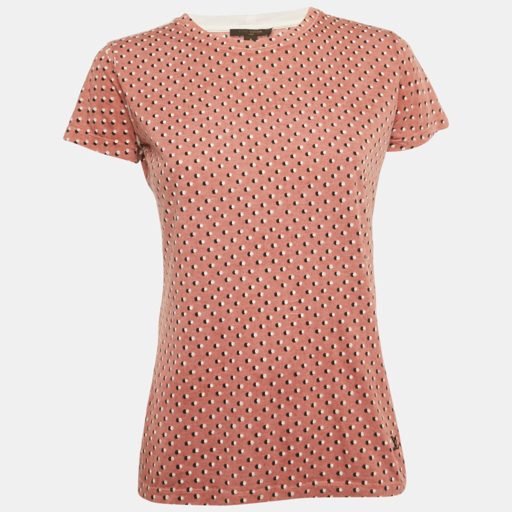 Louis Vuitton Pink Printed Jersey T-Shirt S Louis Vuitton Pink Printed Jersey T-Shirt S