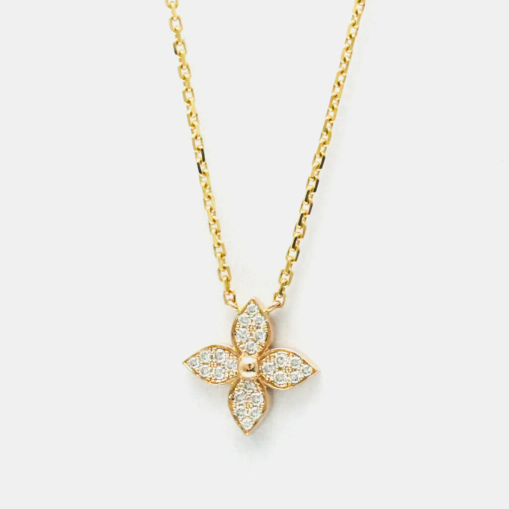 Louis Vuitton Star Blossom 18K Pink Gold Diamond Pendant Necklace Louis Vuitton Star Blossom 18K Pink Gold Diamond Pendant Necklace