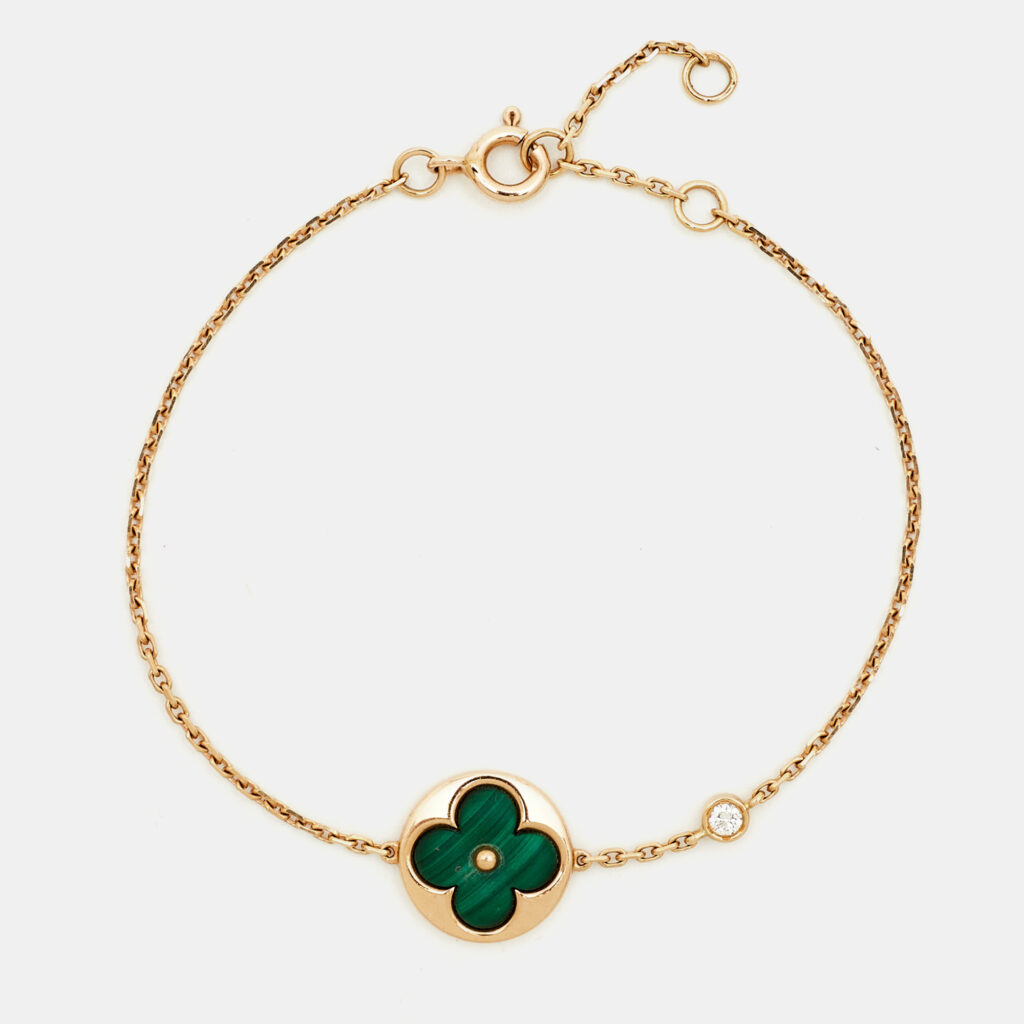 Louis Vuitton Color Blossom BB Diamond Malachite 18k Rose Gold Bracelet Louis Vuitton Color Blossom BB Diamond Malachite 18k Rose Gold Bracelet