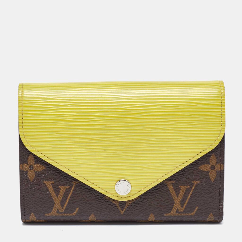 Louis Vuitton Yellow Epi Leather and Monogram Canvas Marie-Lou Wallet Louis Vuitton Yellow Epi Leather and Monogram Canvas Marie-Lou Wallet