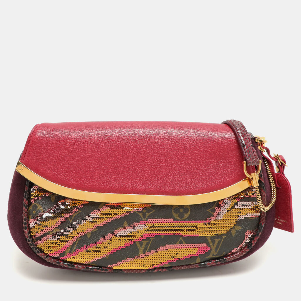 Louis Vuitton Multicolor Monogram Canvas and Sequin Savage Club Clutch Louis Vuitton Multicolor Monogram Canvas and Sequin Savage Club Clutch