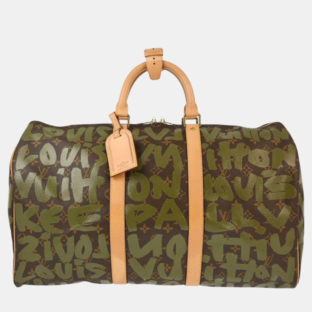 Louis Vuitton Khaki Monogram Graffiti Keepall 50 Duffle bag Louis Vuitton Khaki Monogram Graffiti Keepall 50 Duffle bag