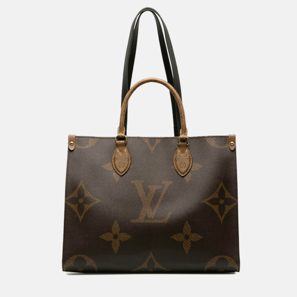 Louis Vuitton Brown Canvas OnTheGo MM Handbag Louis Vuitton Brown Canvas OnTheGo MM Handbag