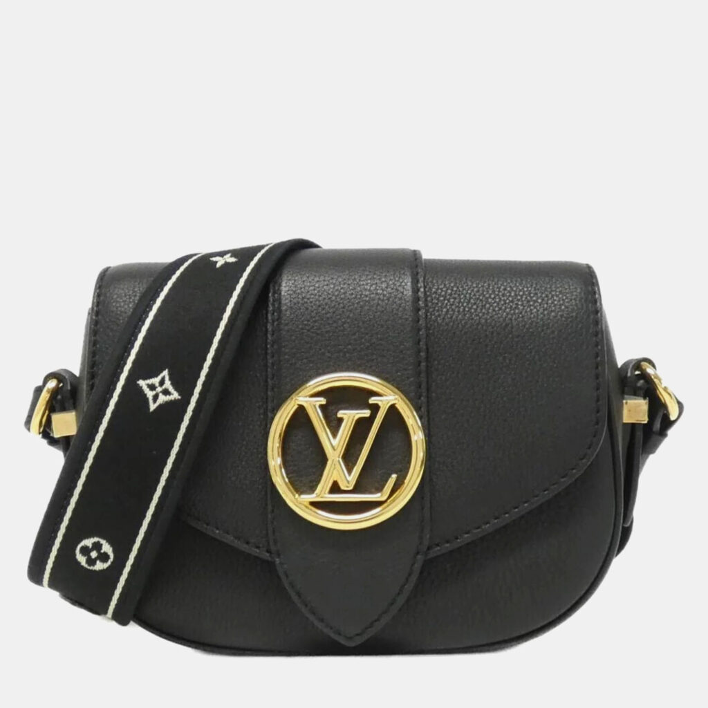 Louis Vuitton Black Leather Pont Neuf Soft PM Shoulder Bag