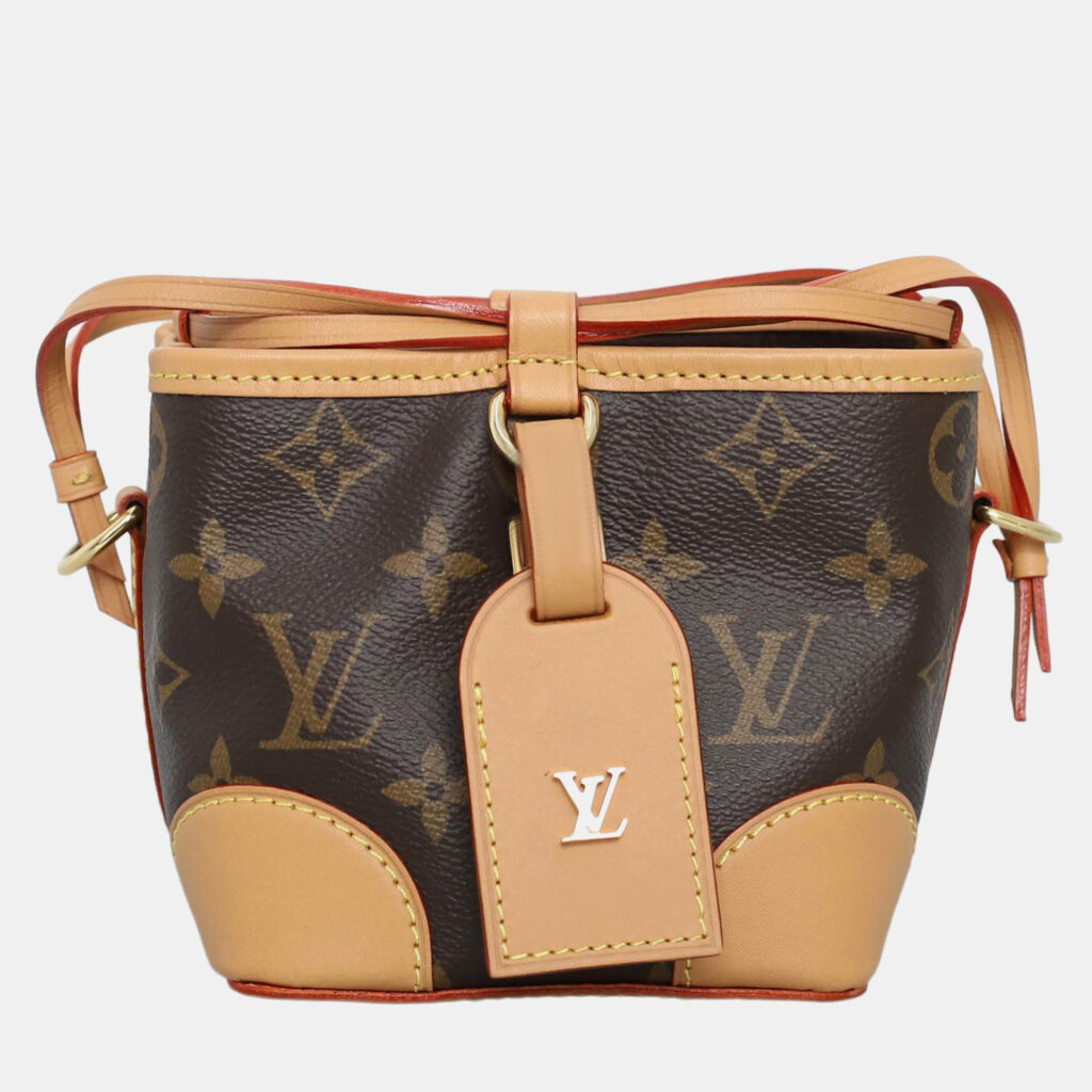 Louis Vuitton Brown Coated Canvas Monogram Noe Purse Sling Bag Louis Vuitton Brown Coated Canvas Monogram Noe Purse Sling Bag