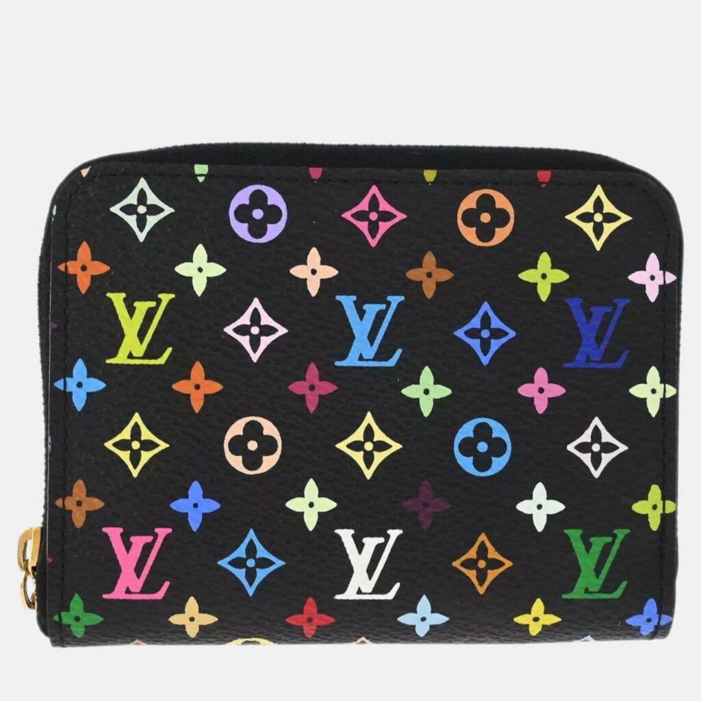 Louis Vuitton Black Multicolor Zippy Coin Purse Wallet Louis Vuitton Black Multicolor Zippy Coin Purse Wallet