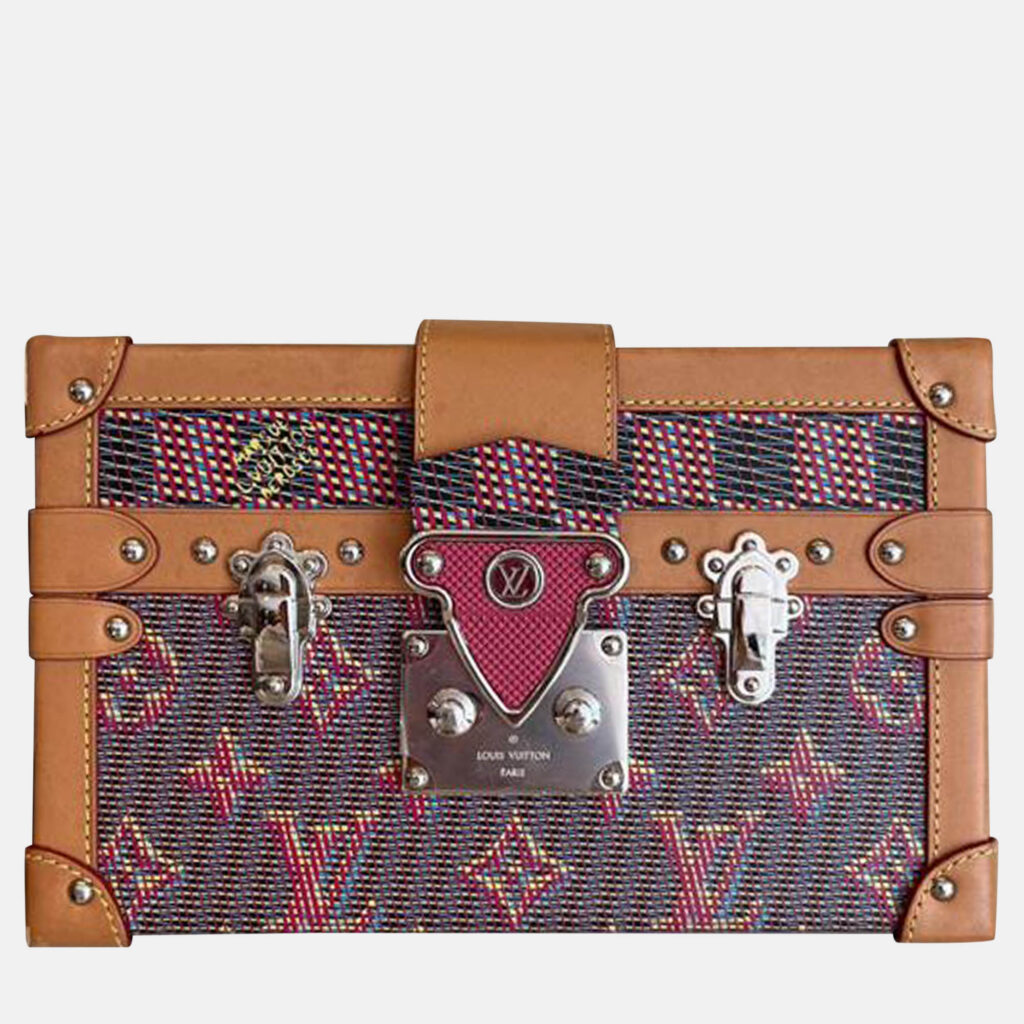 Louis Vuitton Monogram Coated Canvas & Leather Petite Malle Bag Louis Vuitton Monogram Coated Canvas & Leather Petite Malle Bag