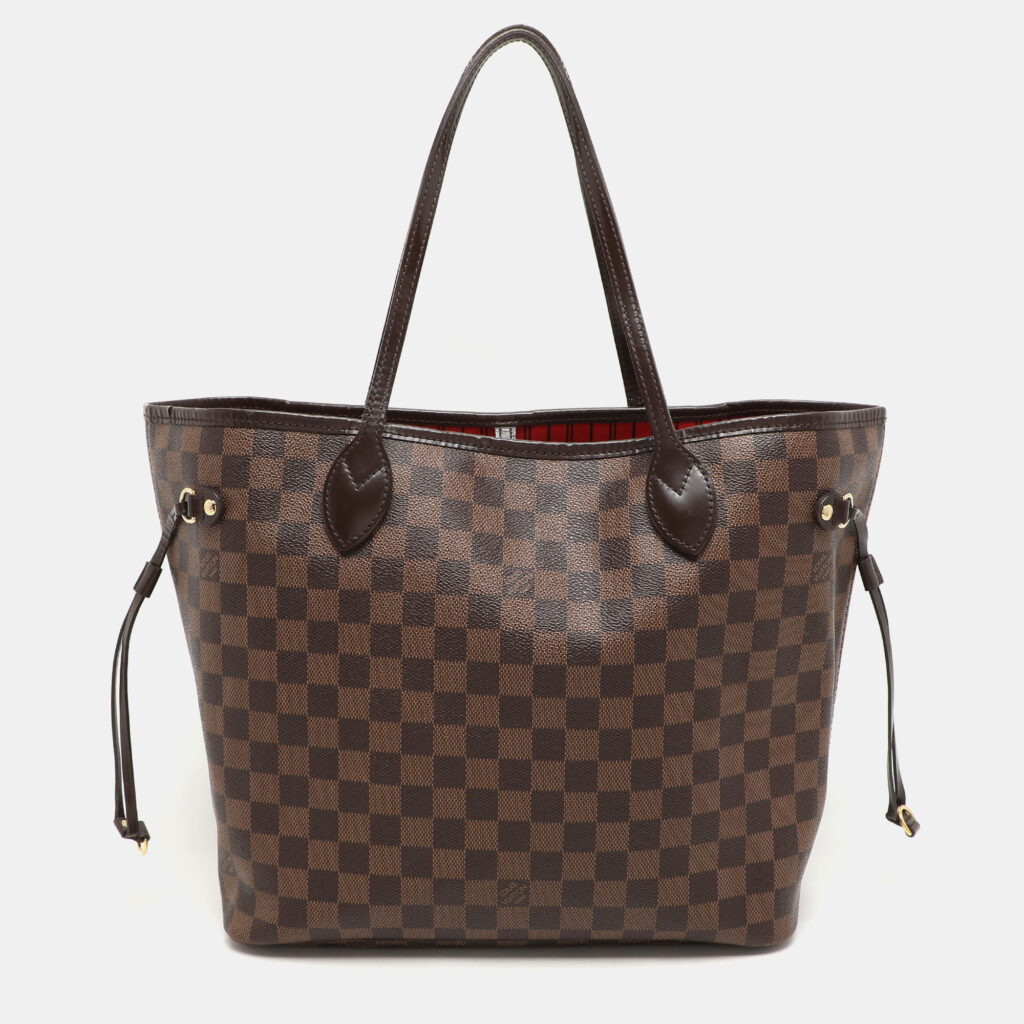 Louis Vuitton Damier Ebene Canvas and Leather Neverfull MM Bag Louis Vuitton Damier Ebene Canvas and Leather Neverfull MM Bag