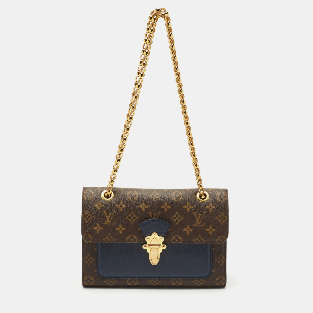 luxury-women-louis-vuitton-used-handbags-p1161711-006-1.jpg Louis Vuitton Blue Marine Monogram Canvas Victoire Bag