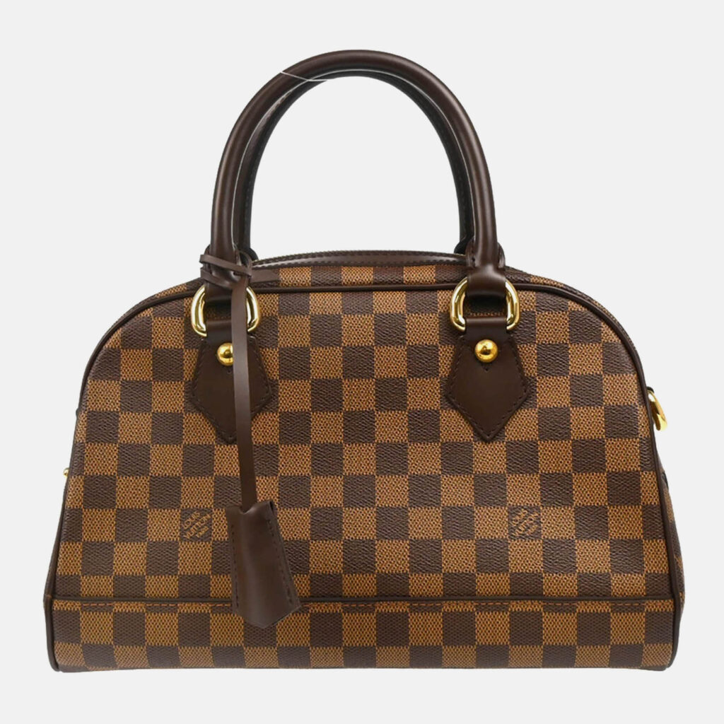 luxury-women-louis-vuitton-used-handbags-p1168742-006-1.jpeg Louis Vuitton Duomo Brown Damier Ebene Canvas Top Handle Bag